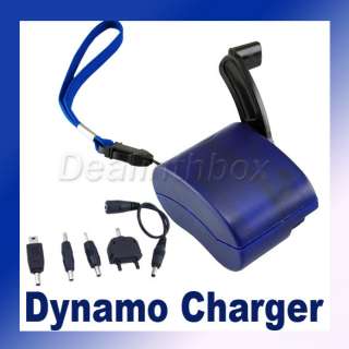 Hand Wind Up Dynamo Crank Power Charger Kit For Mobile  