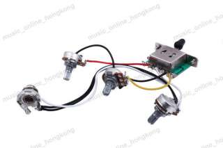 Guitar Wiring Harness,1V2T 1Jack 3 500K Pots 5Way Switch For Strat NO 