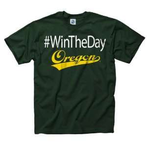    Oregon Ducks Green Win The Day Hashtag T Shirt: Sports & Outdoors