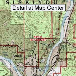  USGS Topographic Quadrangle Map   Agness, Oregon (Folded 