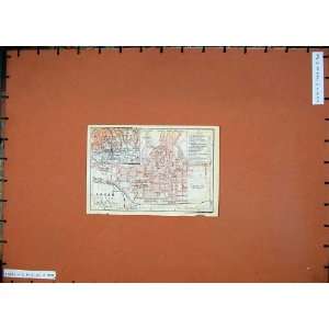    1911 Colour Map Austria Street Plan Agram Zagreb: Home & Kitchen
