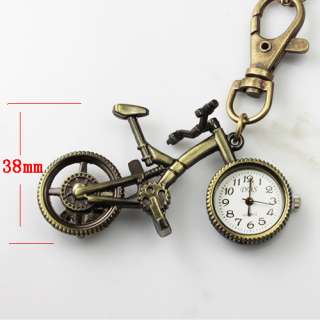 New Little Fashion Bicycle Style Pocket Keychain Quartz Watch Watches 