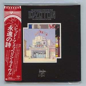 LED ZEPPELIN THE SONG REMAINS THE SAME Japan Rare OOP Gatefold Mini 