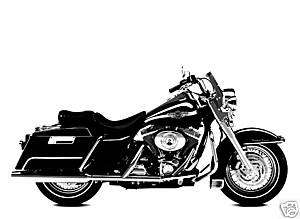 Harley Motorcycle line art Rubber stamp NEW 2.5x1.5  