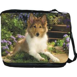  Rikki KnightTM Collie Dog Design Messenger Bag   Book Bag 
