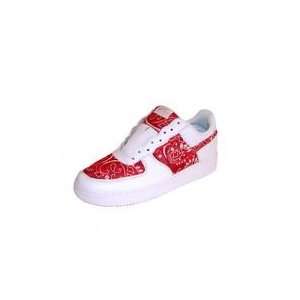   Nike Air Force One Duo Tone Low Top (White/Red/Red): Sports & Outdoors