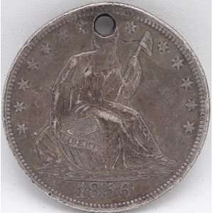  1856 Seated Liberty Half Dollar XF+ (But Holed) 