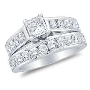 Size 13   14K White Gold Large Diamond Classic Traditional 