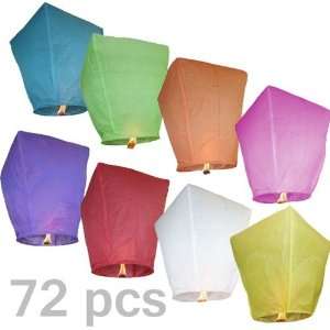 Sky Lanterns   Assorted Colors (72 Pack)