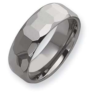    8mm Tungsten Ring with Cable Facets/Tungsten Carbide: Jewelry