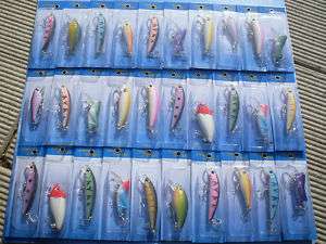 New Wholesale Lot 30 pcs Hard Fishing Lures Crankbaits Crank Baits 