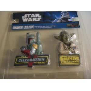  Star Wars Celebration V Hallmark Ornament   Yoda & Boba 