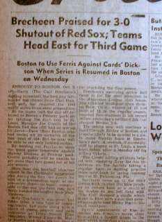 10 1946 newspapers ST LOUIS CARDINALS win WORLD SERIES n Enos 