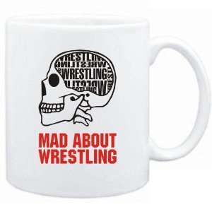  New  Mad About Wrestling / Skull  Mug Sports