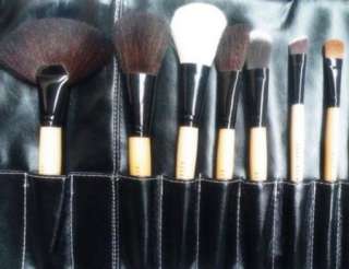24 Pcs Cosmetic Brush Professiona Deluxe Make Up Set+ Roll Up Case 