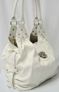 Handbag tote Purse White Buckle Large Shoulder Satchel  