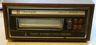 VINTAGE OLYMPIC 8 TRACK TAPE STEREO PLAYER PLAYS GREAT    