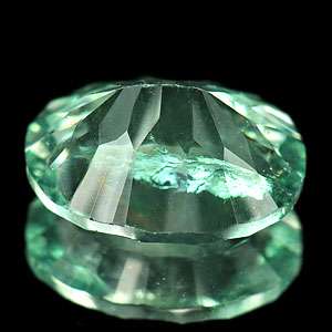 11.12 Ct Oval Concave Cut Natural Green Fluorite Brazil  