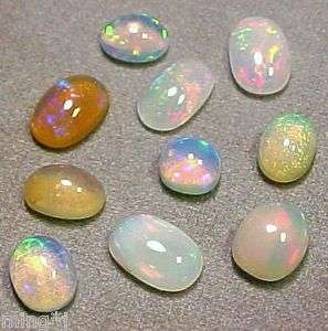   OF 10 PLAY OF COLOR WELLO ETHIOPIAN HYDROPHANE SOLID OPAL #8103  