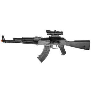 305 FPS  Spring Powered AK47 A Airsoft Rifle With flashing LED 