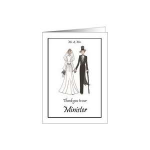  Bride & Groom Minister Wedding Thank You card Card: Health 