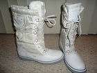 Coach snow boots white size 9.5  