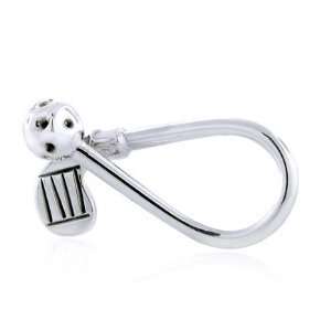   Sterling Silver Golf Ball and Club Key Ring: Cell Phones & Accessories