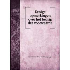   voorwaarde Frederik Daniel Eduard Van Ossenbruggen  Books