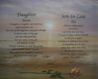 Daughter & Son In Law Personalized Poem Christmas Gift  