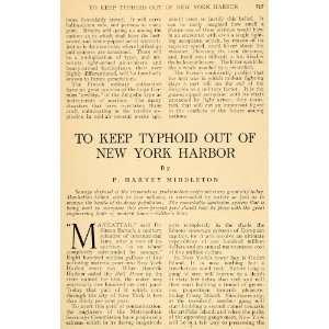 1914 Article Keeping Typhoid Fever from New York Harbor 