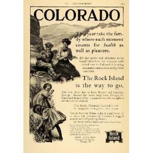  1907 Ad Rock Island Railroad Colorado Train Railway 