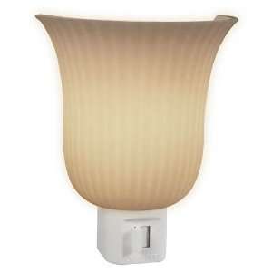  Pleated Sconce, Manual Night Light, White