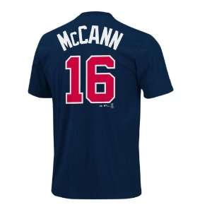 Atlanta Braves Brian McCann MLB Player Name & Number T Shirt (Navy)
