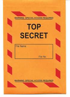 Top Secret Envelope 5 Pack (Large)  