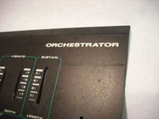 Vintage Crumar Orchestrator Synthesizer Control Panel  