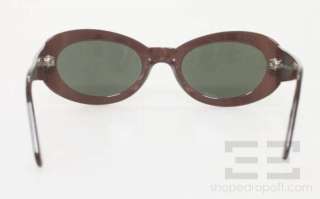 Giorgio Armani Brown Oval Retro Frame Sunglasses 943  