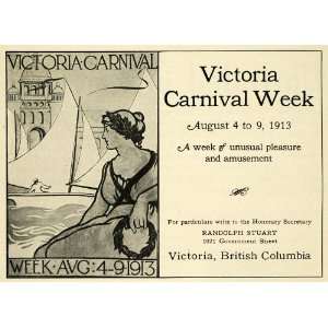  1913 Ad Victoria British Columbia Canada Carnival Week 