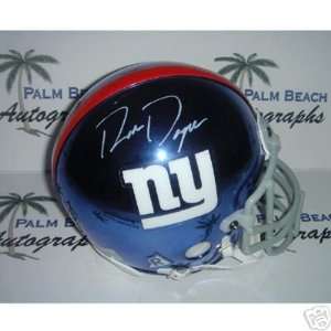  Ron Dayne signed New York Giants Chrome Mini Helmet 