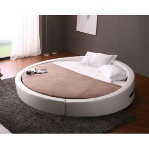  Vig Furniture Opus Modern Round Leather Bed
