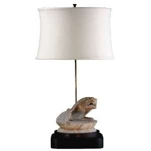  Hand Carved Stone Dragon Table Lamp. A35 115