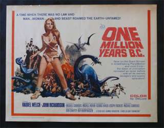 ONE MILLION YEARS BC 1/2 SH MOVIE POSTER RAQUEL WELCH  