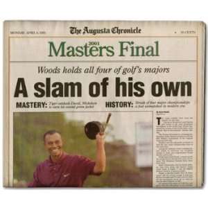  Complete Original Historic Newspaper   Tiger Woods 2001 