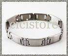 New Mens Stainless Steel 2Tone Bangle Bracelet 8.6 A28  