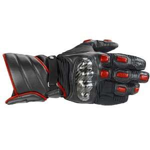   Vega DryStar Waterproof Motorcycle Gloves Black/Red Automotive