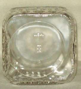 Wexford clear Anchor Hocking pressed glass Coffee Canister Criss cross 