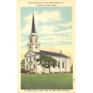  Postcard   First Presbyterian Church   Myrtle Beach South Carolina