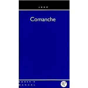  1992 JEEP COMANCHE Owners Manual User Guide: Automotive