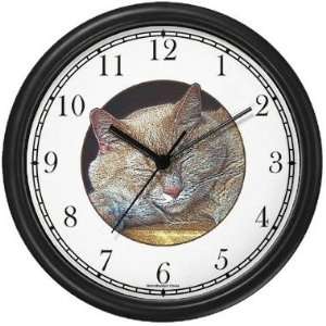 : Sleeping Cat   Out Cold Wall Clock by WatchBuddy Timepieces (Hunter 