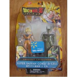  Dragonballz Wal Mart Exclusive Super Saiyan Goku & Cell 
