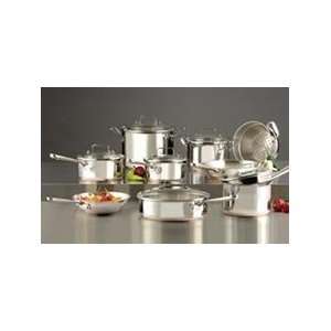  By All clad 17 Piece Stainless Steel Cookware Set with 8qt Pasta Set 